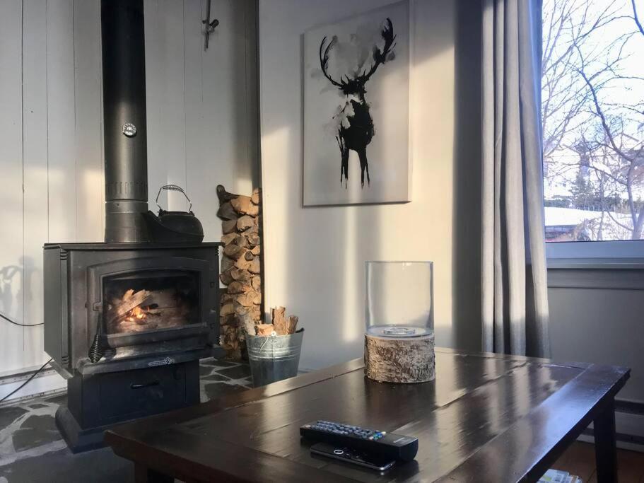 Om Chalet 2 Avec Spa Et Foyer Borde Du Fleuve St-Pierre-de-l'Île-d'Orléans Kültér fotó